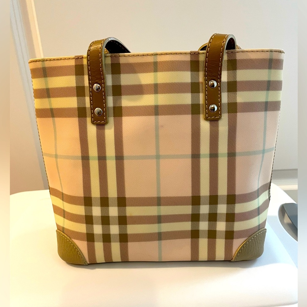 Burberry Plaid Tote Bag